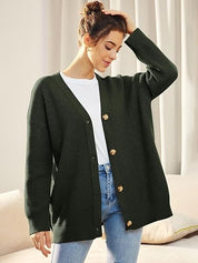 Oversized damesvest met V-hals – Isabelle
