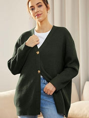 Oversized damesvest met V-hals – Isabelle