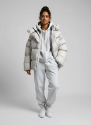 Oversized gewatteerde dames pufferjas