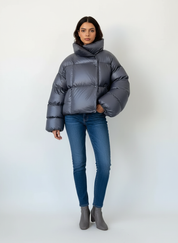 Oversized gewatteerde dames pufferjas