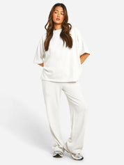 Oversized set met wijde broek