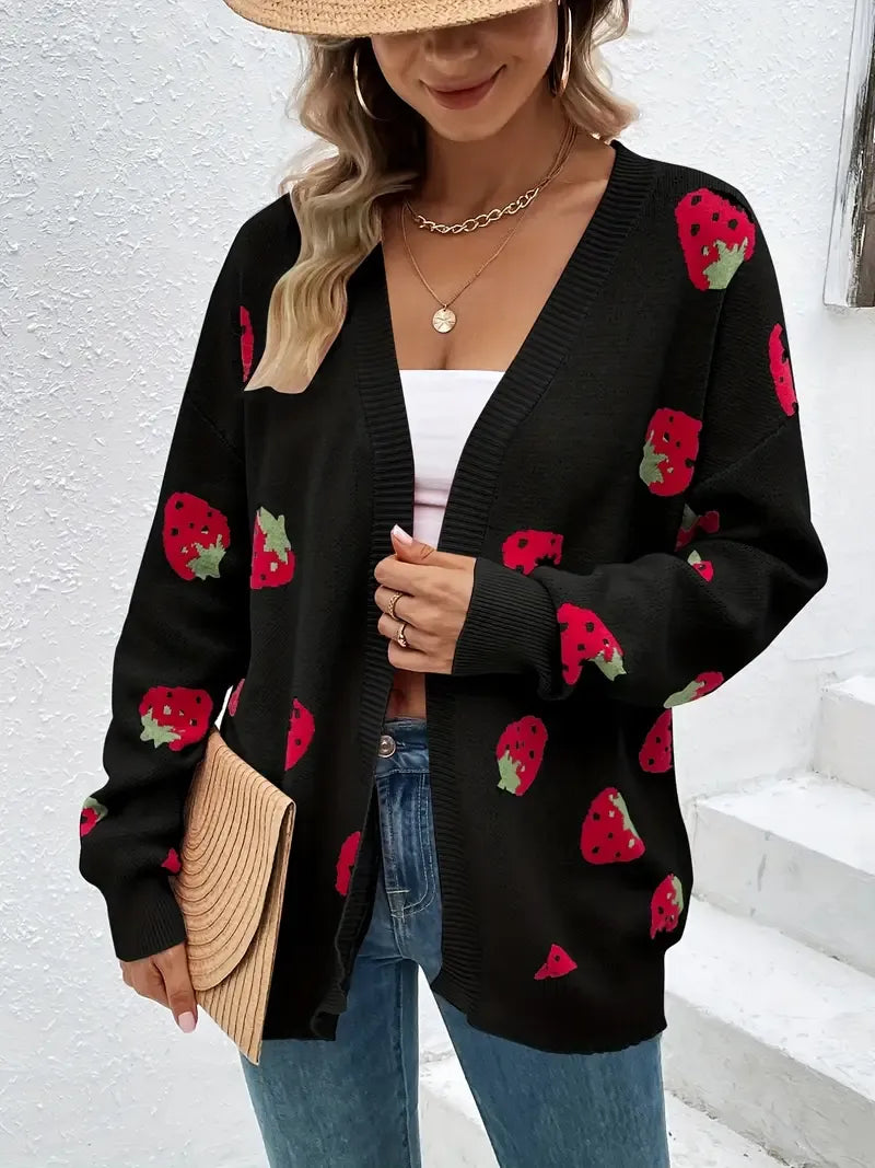 Oversized strawberry cardigan – Rosalie