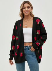 Oversized strawberry cardigan – Rosalie