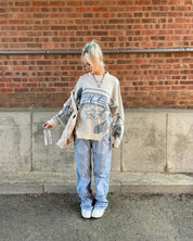 Oversized streetwear dames trui met grafische print - Yara