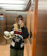 Oversized streetwear dames trui met grafische print - Yara