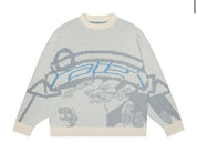 Oversized streetwear dames trui met grafische print - Yara