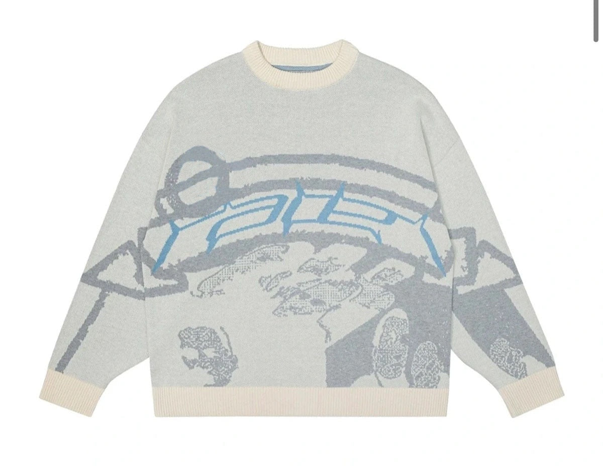 Oversized streetwear dames trui met grafische print - Yara