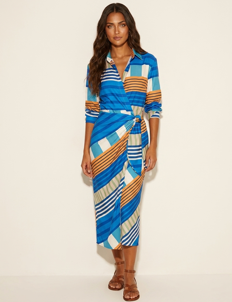 Wrap dress with an elegant print – Amélie