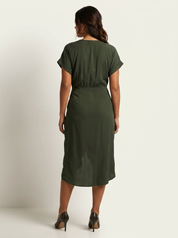 Overslag midi jurk met strikdetail - Emilia