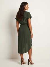 Overslag midi jurk met strikdetail - Valerie