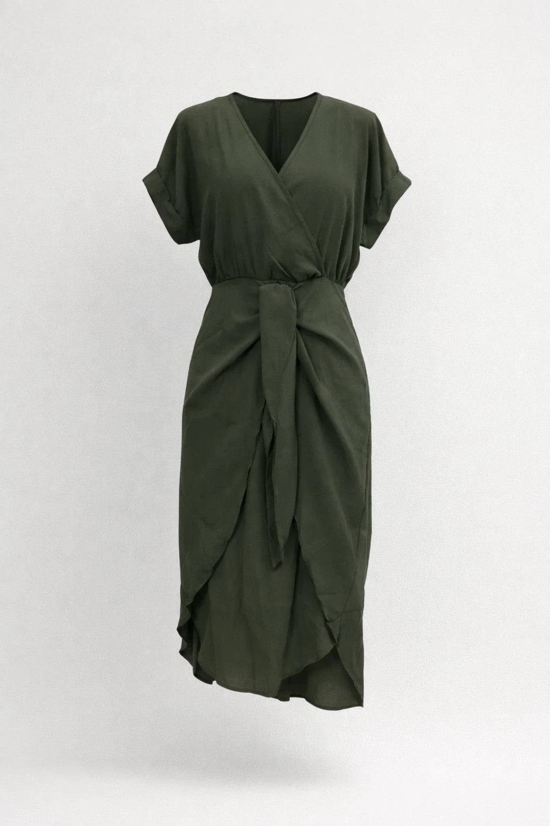 Overslag midi jurk met strikdetail - Valerie