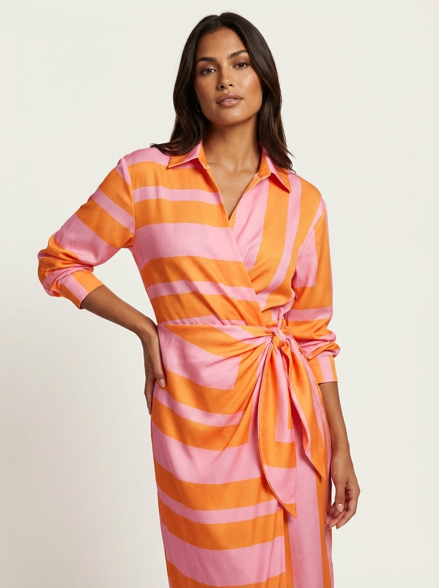 Overslag jurk met elegante print – Amélie