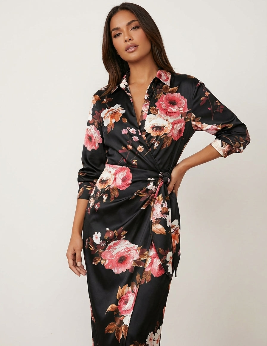 Wrap dress with an elegant print – Amélie