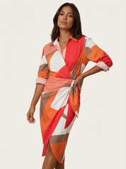 Overslag jurk met elegante print – Amélie