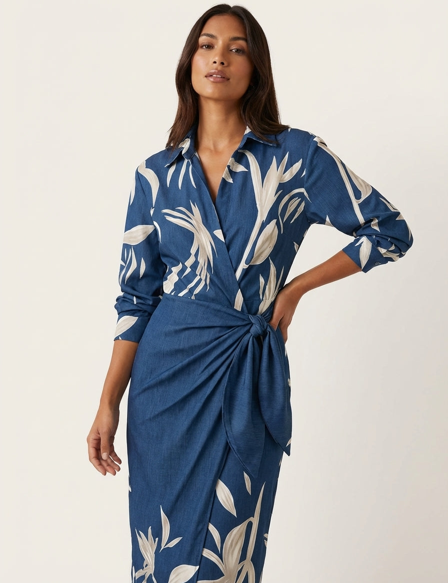 Wrap dress with an elegant print – Amélie