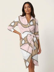 Overslag jurk met elegante print – Amélie
