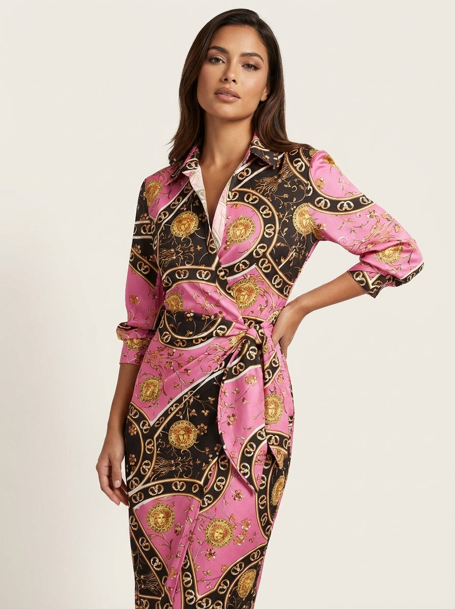 Overslag jurk met elegante print – Amélie
