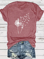 Paardenbloem print T-shirt - Vanessa