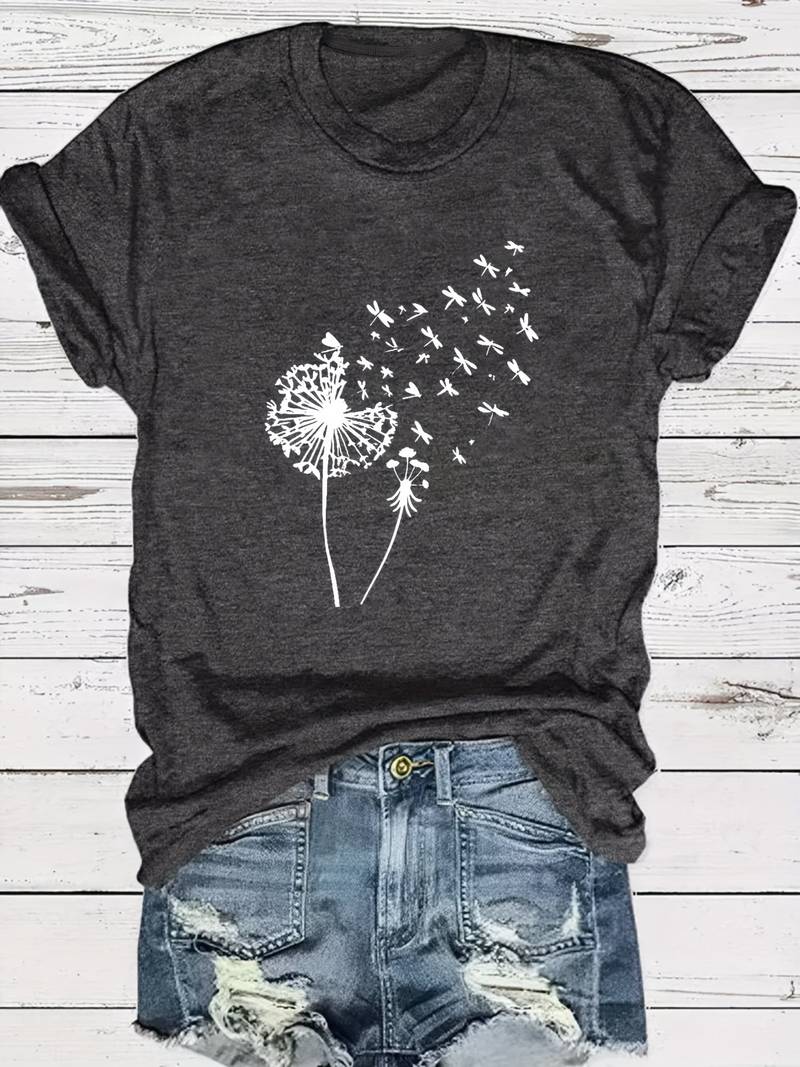 Paardenbloem print T-shirt - Vanessa