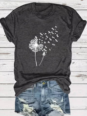 Paardenbloem print T-shirt - Vanessa