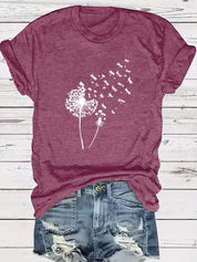 Paardenbloem print T-shirt - Vanessa