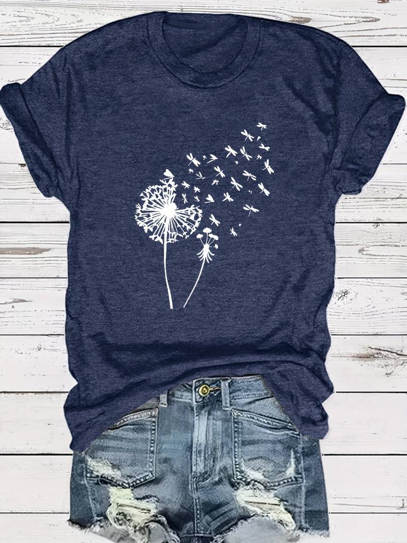 Paardenbloem print T-shirt - Vanessa