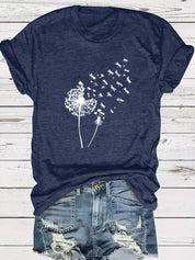 Paardenbloem print T-shirt - Vanessa