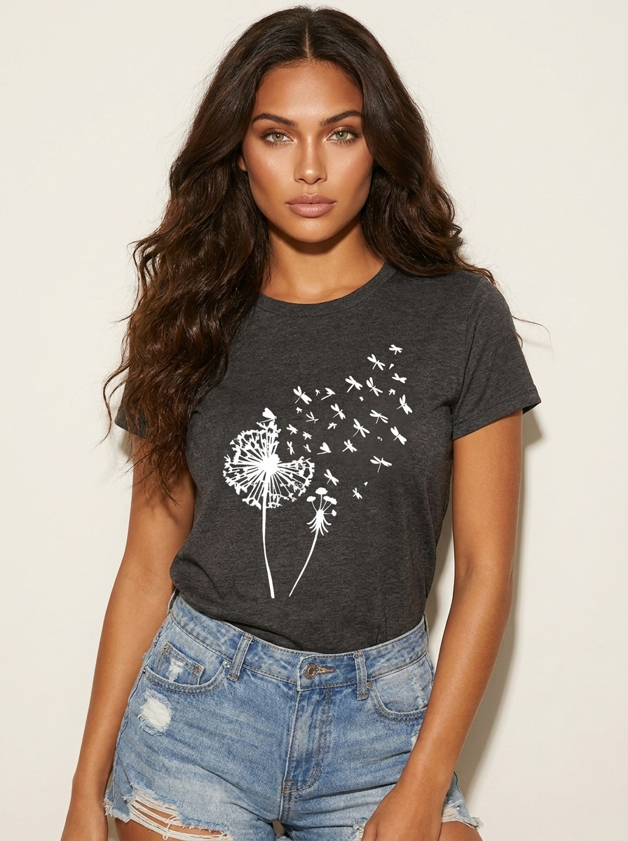 Paardenbloem print T-shirt - Vanessa