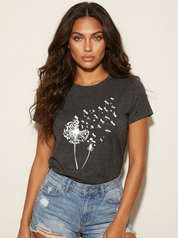 Paardenbloem print T-shirt - Vanessa