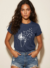 Paardenbloem print T-shirt - Vanessa