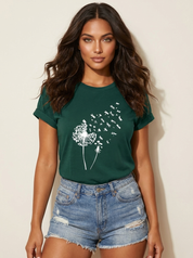 Paardenbloem print T-shirt - Vanessa
