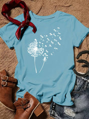 Paardenbloem print T-shirt - Vanessa