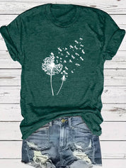 Paardenbloem print T-shirt - Vanessa