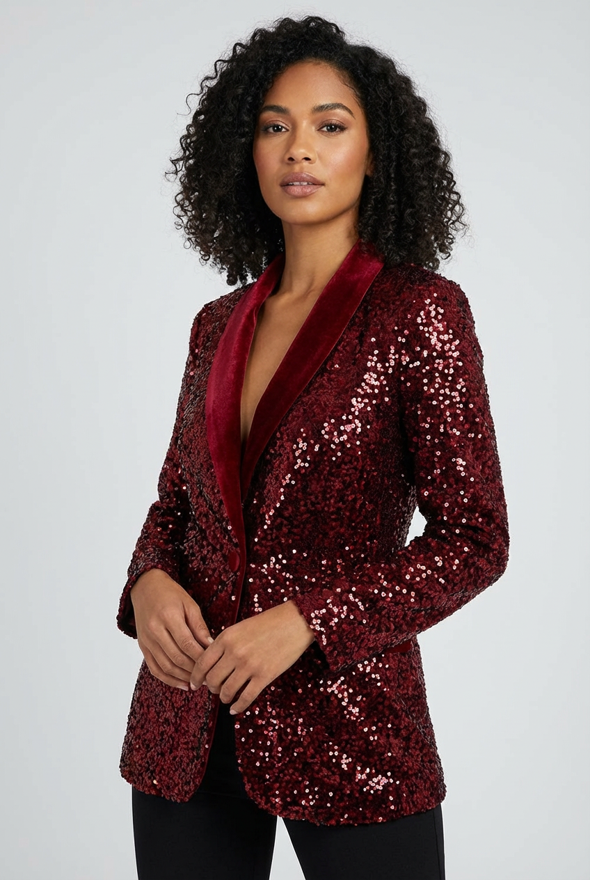 Pailletten blazer voor dames