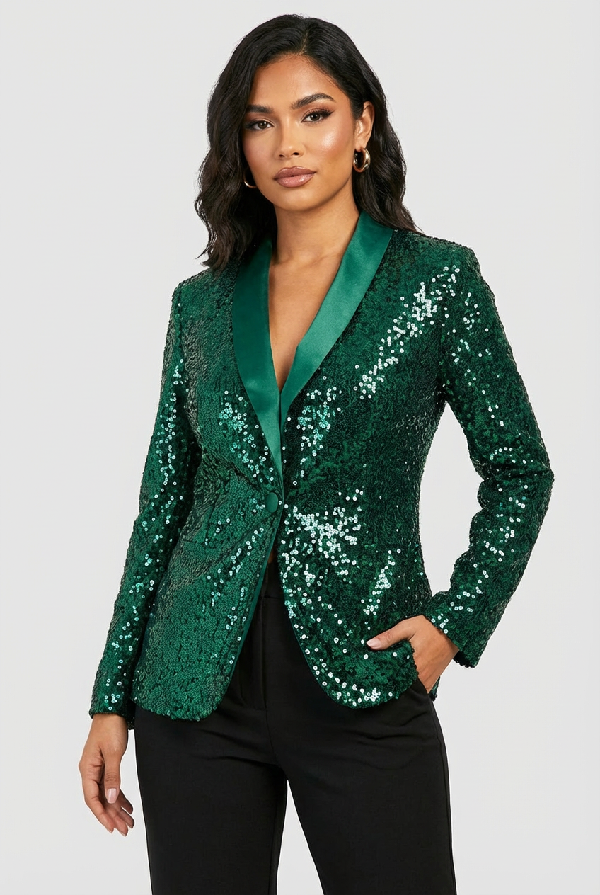 Pailletten blazer voor dames
