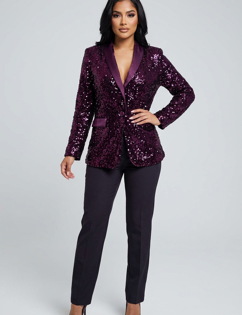 Sequin blazer for women