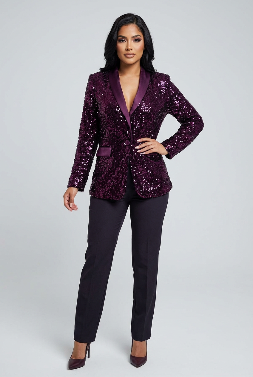 Pailletten blazer voor dames