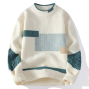 Patchwork gebreide dames trui – Camille