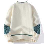 Patchwork gebreide dames trui – Camille