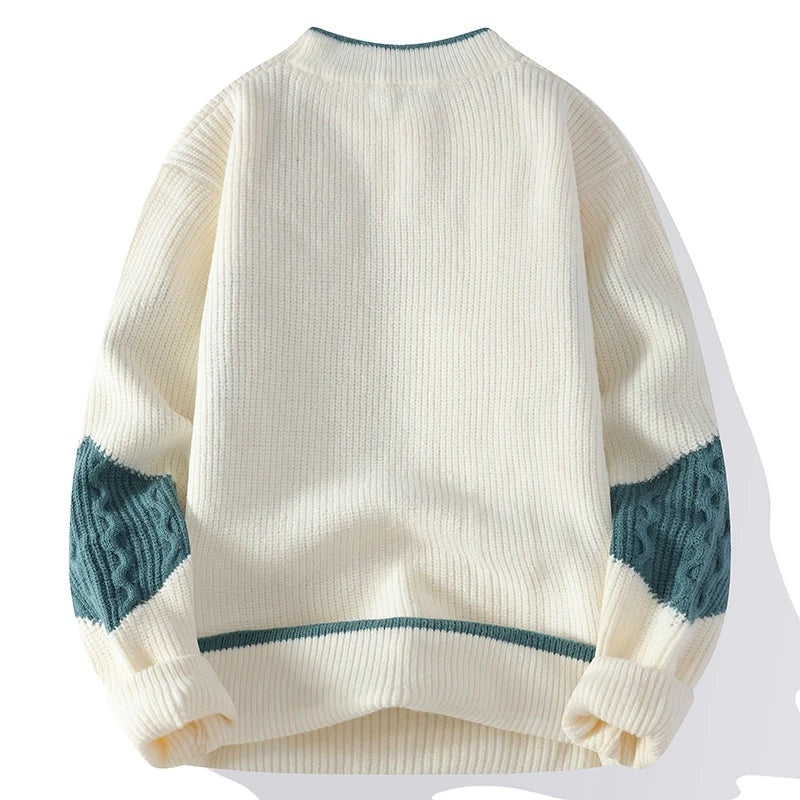 Patchwork gebreide dames trui – Camille