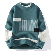 Patchwork gebreide dames trui – Camille