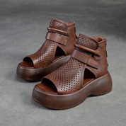Platform sandalen met vintage uitstraling - Elara