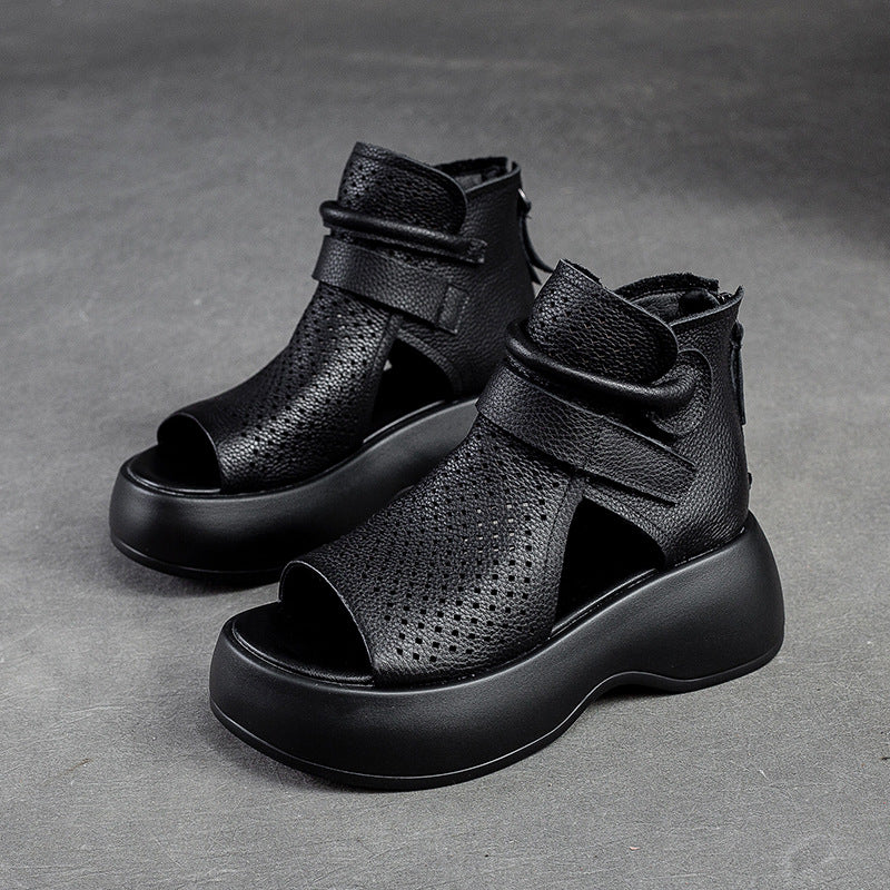 Platform sandalen met vintage uitstraling - Elara