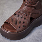 Platform sandalen met vintage uitstraling - Elara