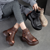Platform sandalen met vintage uitstraling - Elara