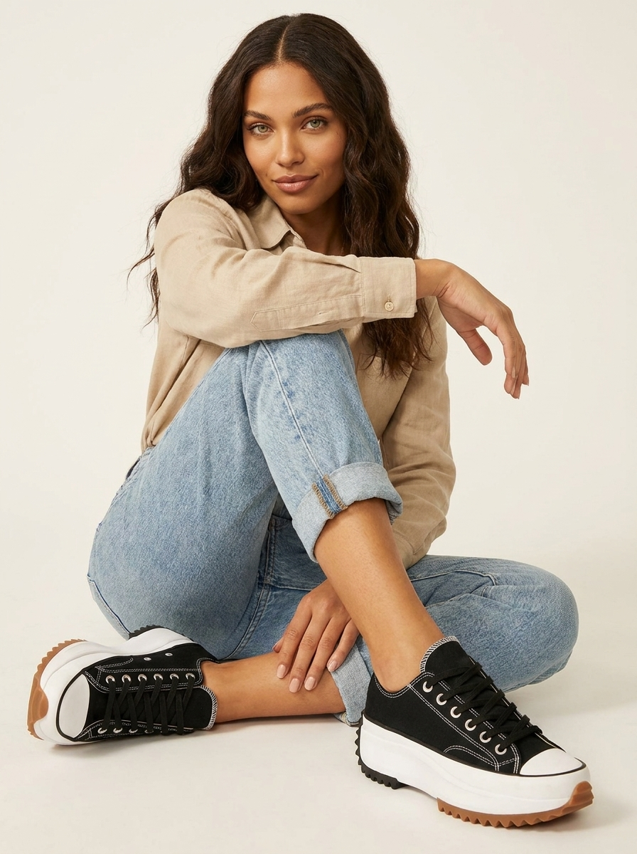 Platform sneakers met grove zool - Tess