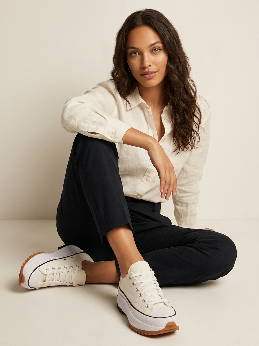 Platform sneakers met grove zool - Tess