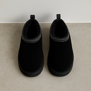 Platform pantoffels met pluche voering