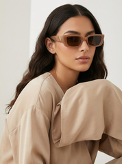 Rechthoekige retro dames zonnebril – Mirella