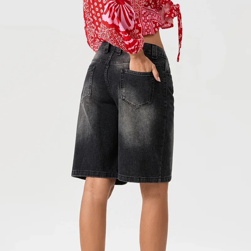Relaxed denim dames bermuda short – Mila